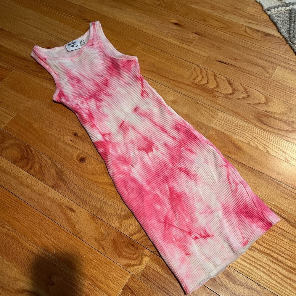 pink tie dye tank body con